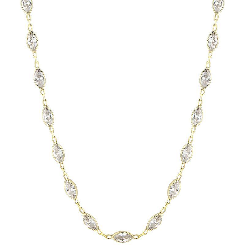 Sunkissed Sterling Cubic Zirconia Choker Necklace, Women's, Size: 16", Silver Tone Product Image