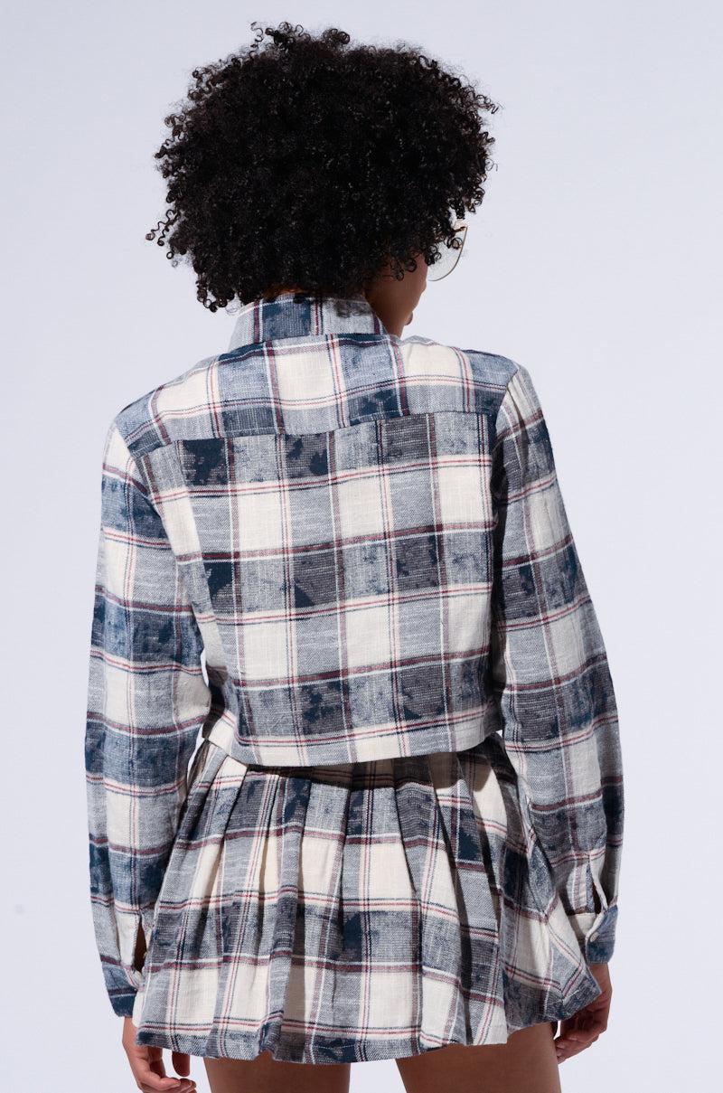 BELLA PLAID BUTTON DOWN SHIRT Product Image
