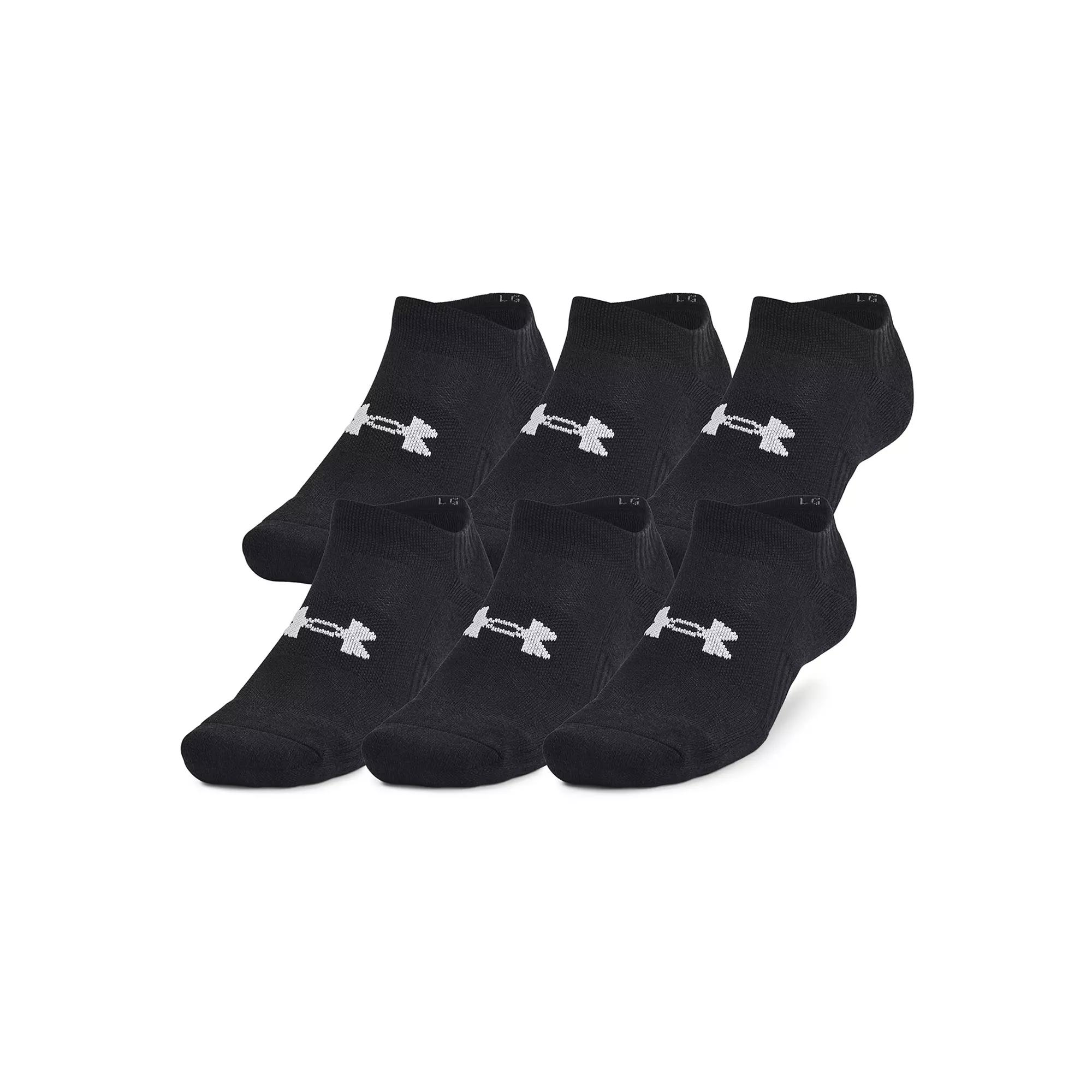 Men's Under Armour Training Cotton 6-Pack No Show Socks,  Product Image