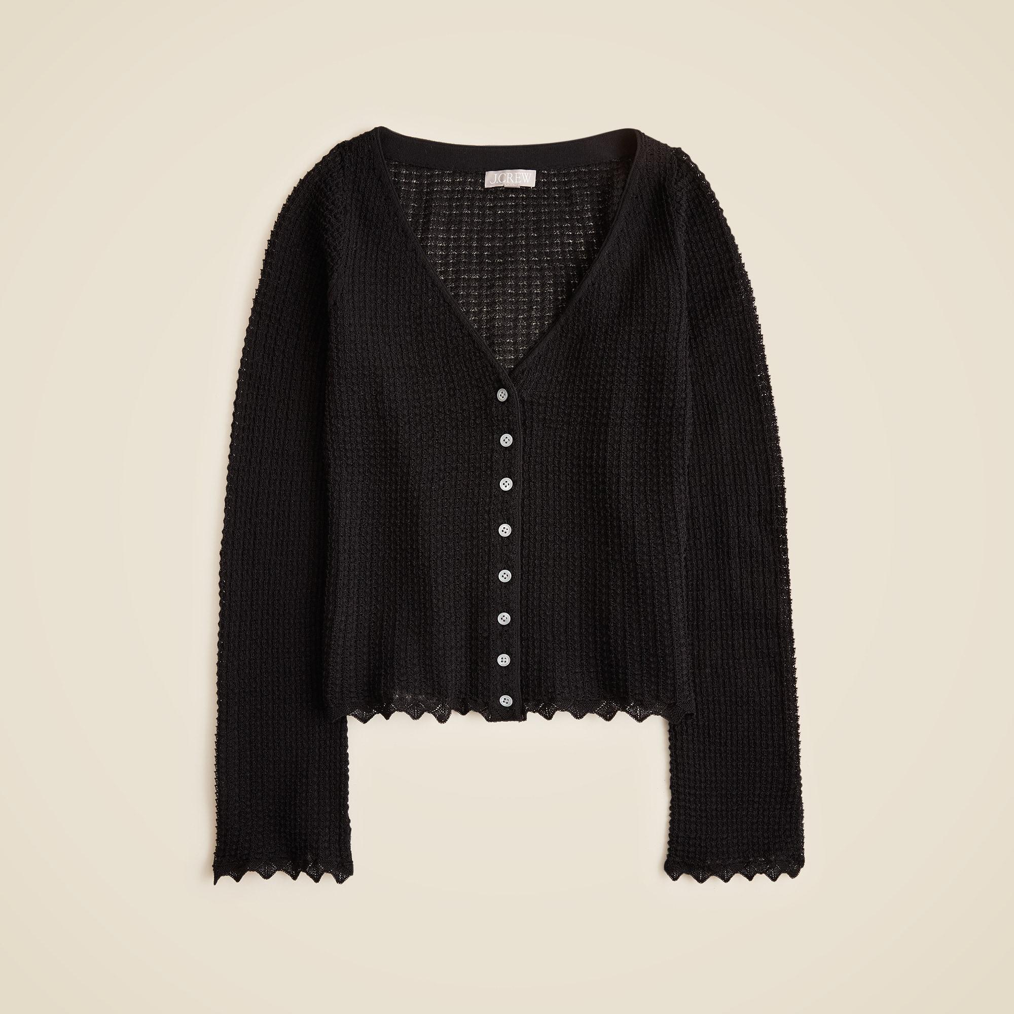 Scallop-trim cardigan top Product Image