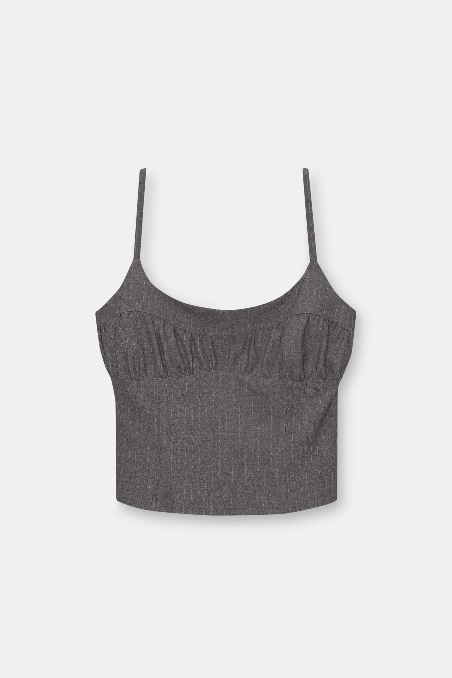 Strappy pinstripe top Product Image