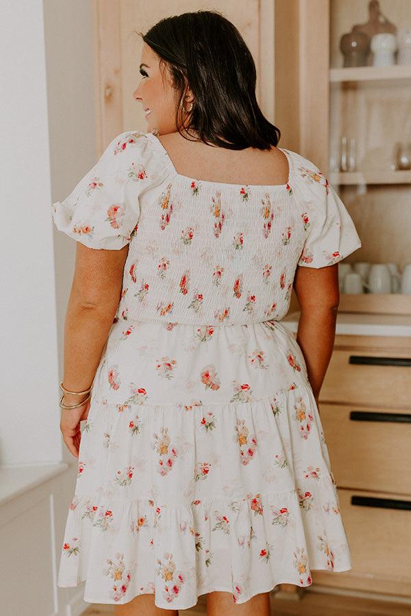 French Villa Floral Smocked Mini Dress Curves Product Image