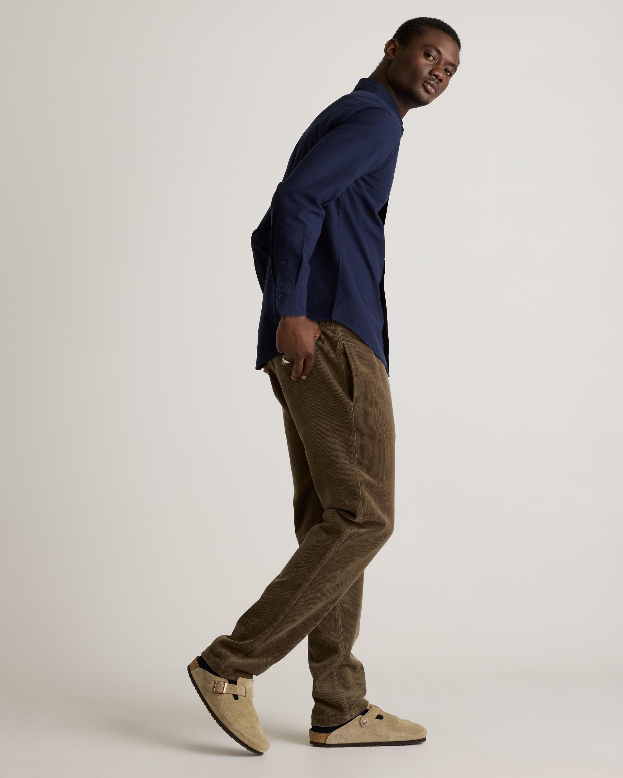 Quince | Men's Stretch Textured Twill Shirt Organic Cotton Product Image