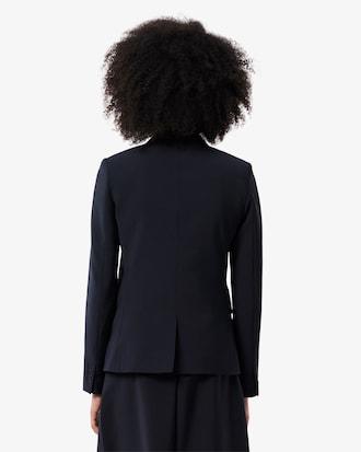 Embroidered Logo Slim Fit Wool Blazer Product Image