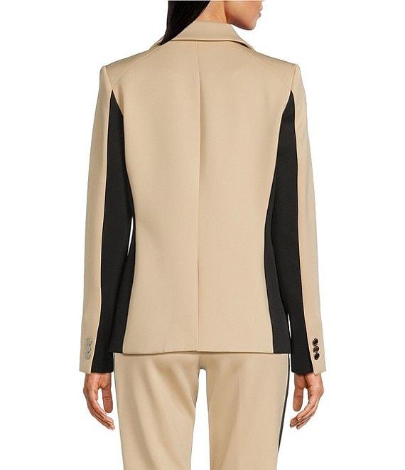 DKNY By Donna Karan Two-Toned Scuba Notch Lapel Single-Breasted Blazer Product Image