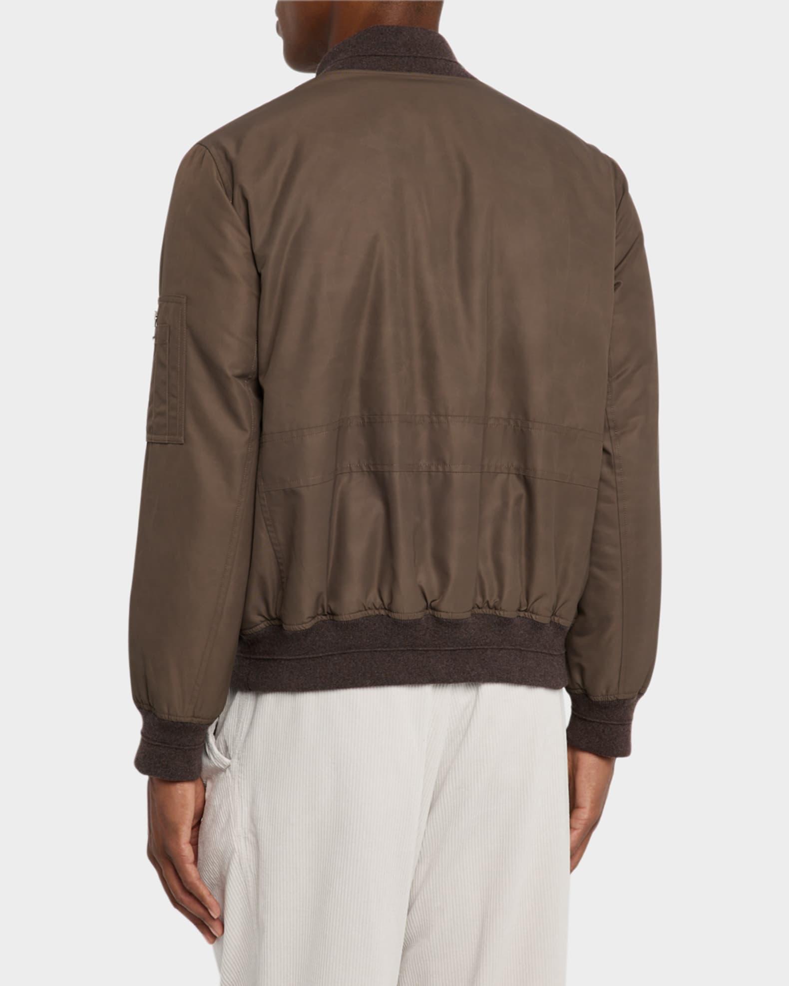Men's Water-Resistant Nylon Bomber Jacket Product Image