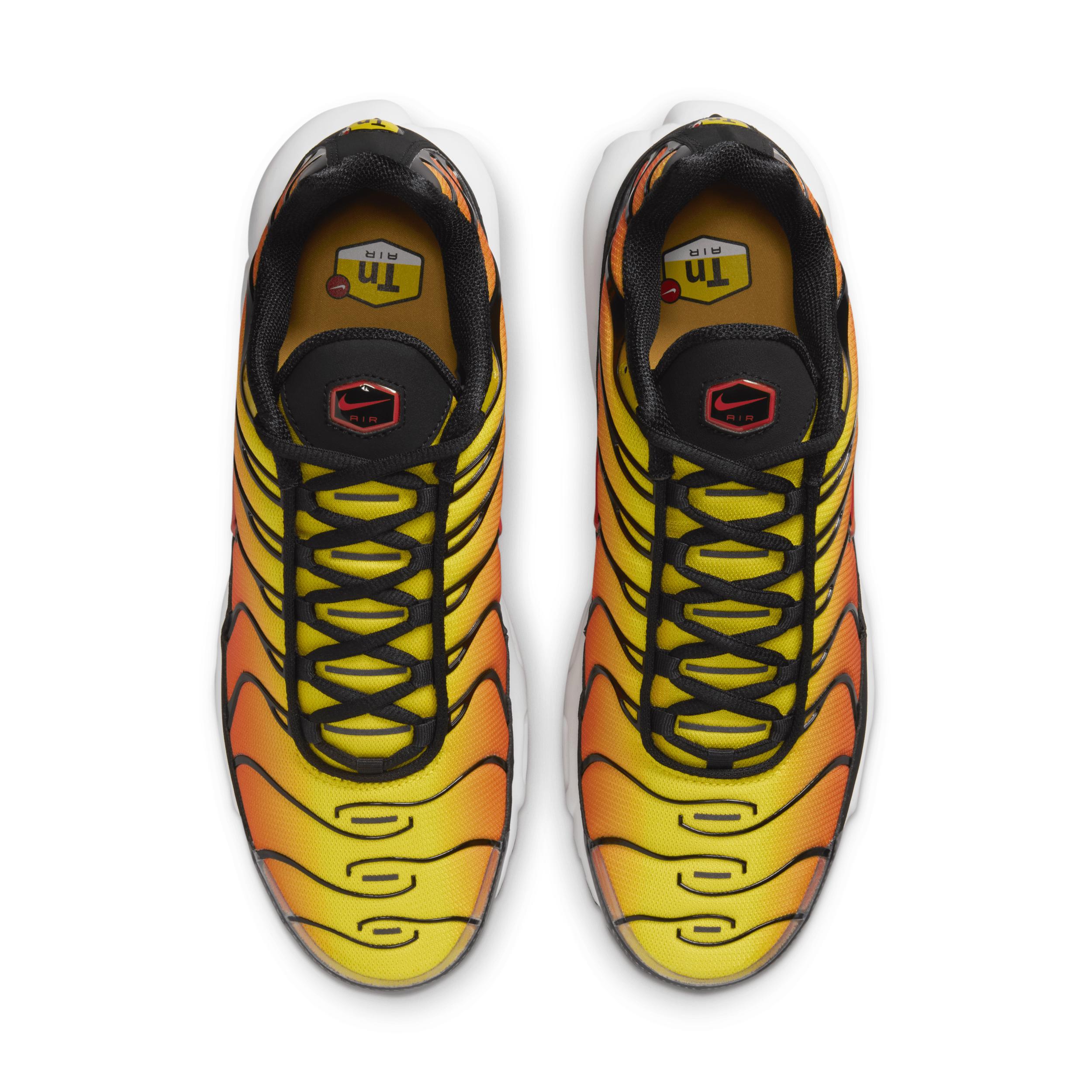 Nike Mens Nike Air Max Plus Sunset - Mens Running Shoes Black/Orange/Red Product Image
