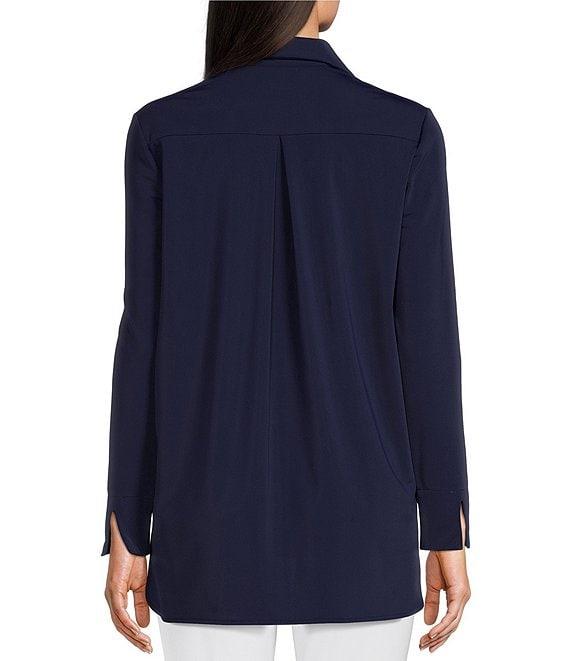 Jude Connally Hadley Long Roll-Tab Sleeve Point Collar High-Low Tunic Product Image
