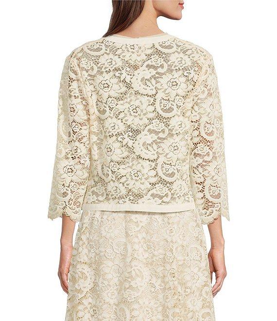 Anne Klein Lace Framed Cardigan Jacket Product Image