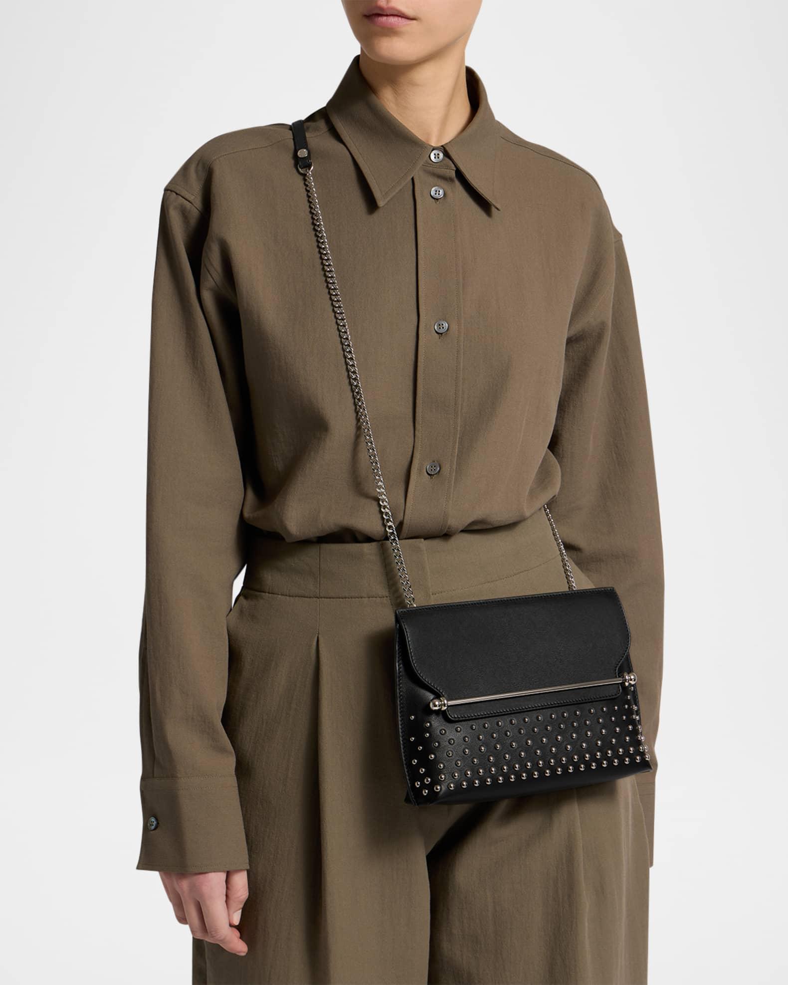 Stylist Studded Leather Crossbody Bag Product Image