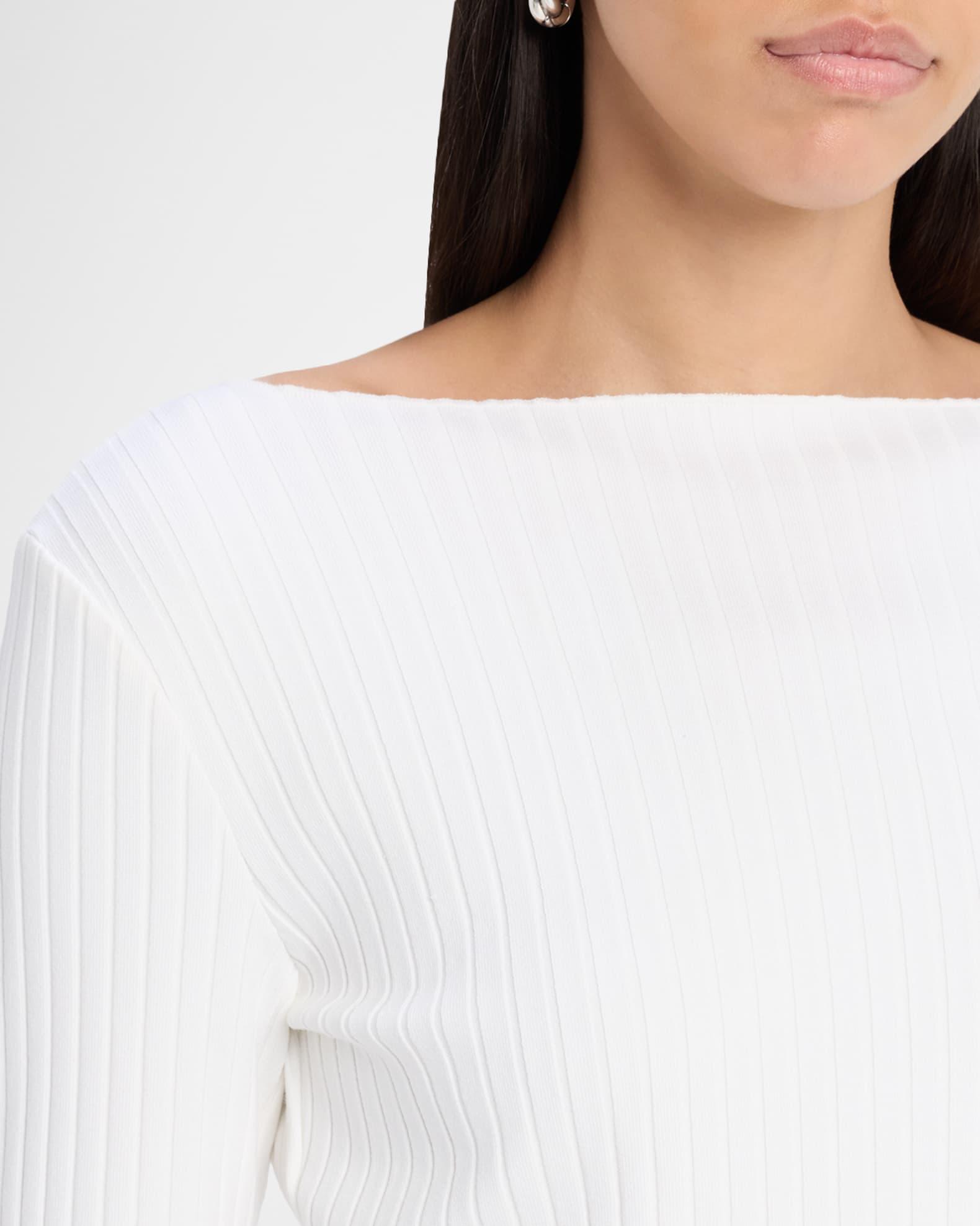 Ribbed Long-Sleeve High-Neck Top  Product Image