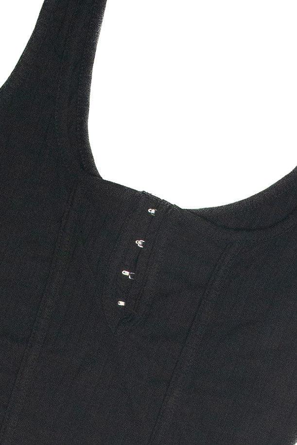 Black Hook and Eye Ribbed Cami Product Image