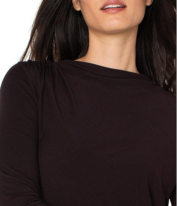 Liverpool Los Angeles Jersey Knit Mock Neck Long Sleeve Top Product Image