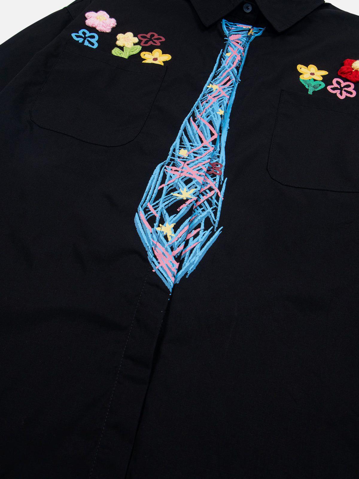 Aelfric Eden Graffiti Necktie Shirt Product Image