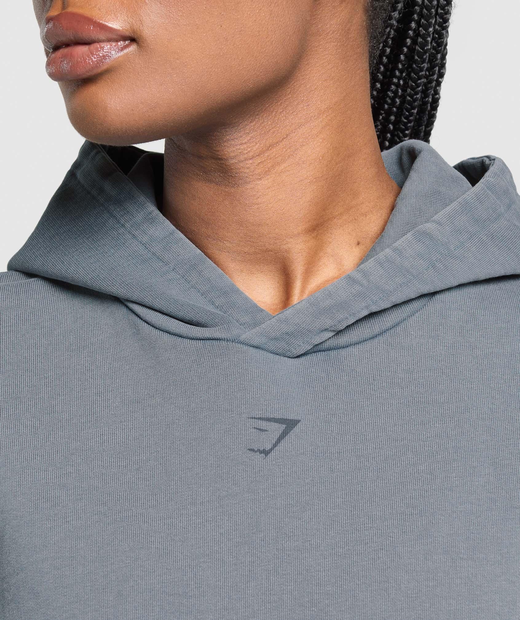 Gymshark GSLC Graphic Oversized Hoodie   - Iron Blue Female Product Image