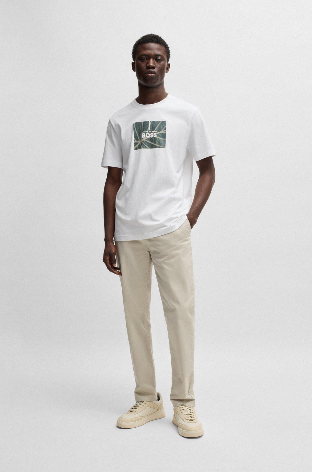 Crew-neck T-shirt in cotton with seasonal artwork Product Image