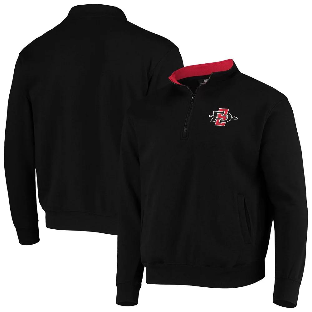 Men's Colosseum Black San Diego State Aztecs Tortugas Logo Quarter-Zip Jacket, Size: Small, Sds Black Product Image