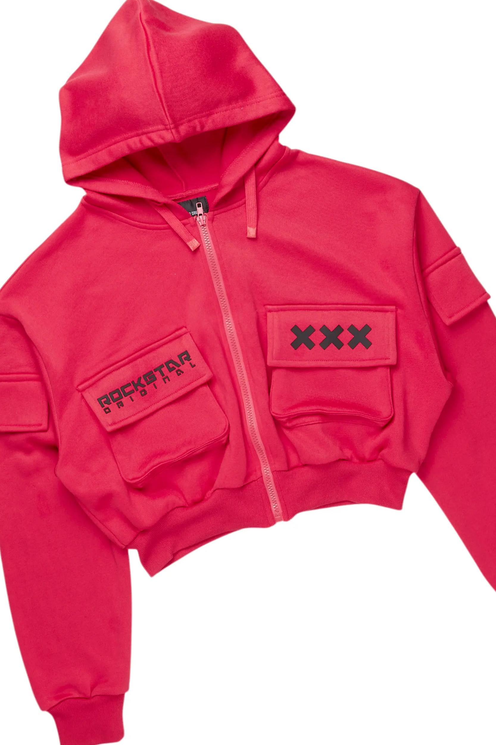 Natanya Hot Pink Cargo Short Set Female Product Image