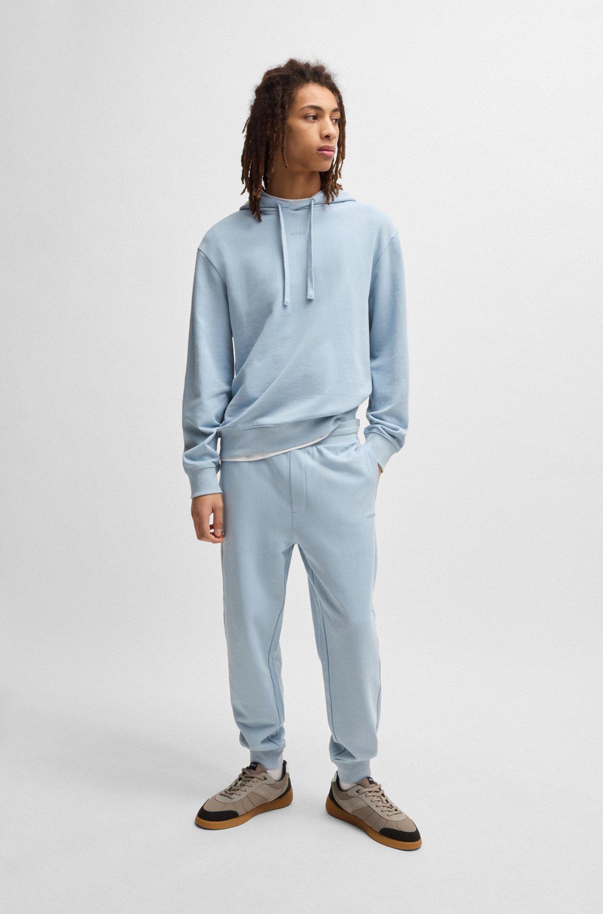 Cotton-terry relaxed-fit hoodie with logo print Product Image