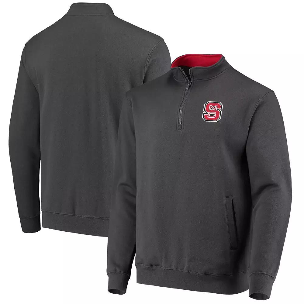 Men's Colosseum Charcoal NC State Wolfpack Tortugas Logo Quarter-Zip Jacket,  Product Image