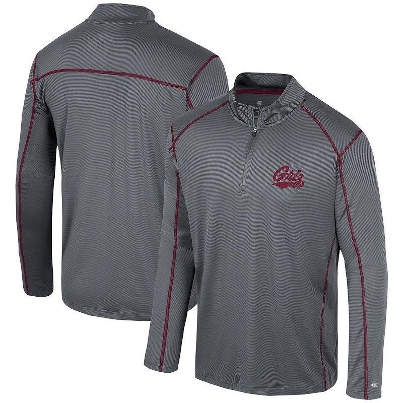 Men's Colosseum Black Wisconsin Badgers Cameron Quarter-Zip Windshirt, Size: Large Product Image