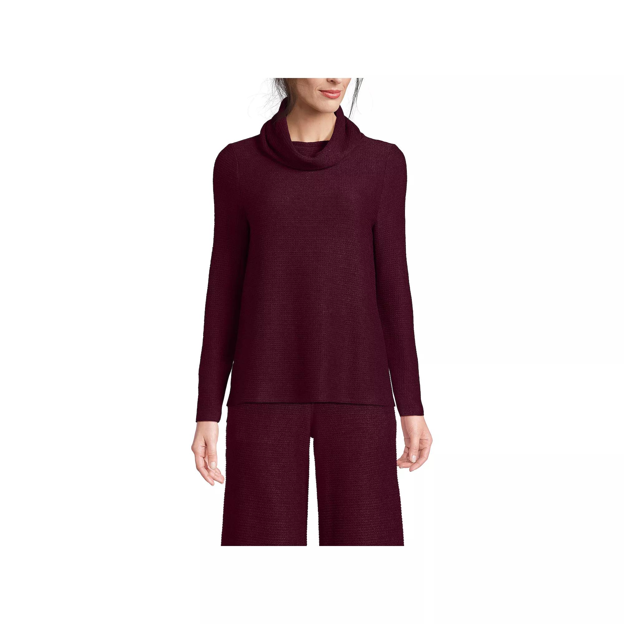 Women's Lands' End Relaxed Long Sleeve Cowl Neck Top,  Product Image