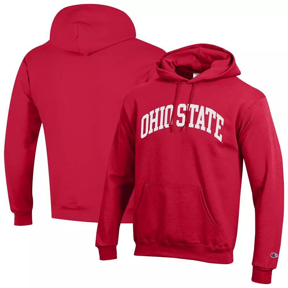 Men's Champion Red Wisconsin Badgers Arched Logo Fleece Pullover Hoodie,  Product Image