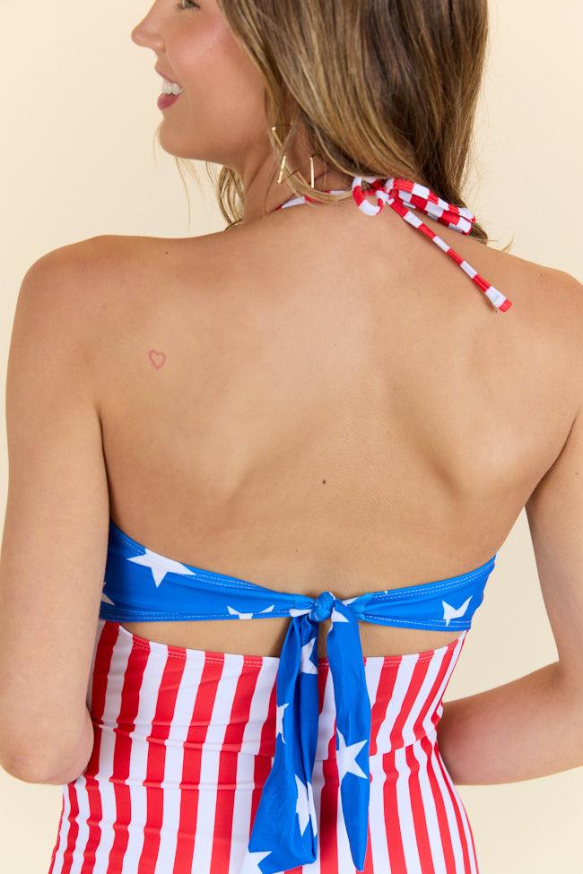 Starlight Swim Halter Neck Patriotic One Piece Swimsuit FINAL SALE Product Image