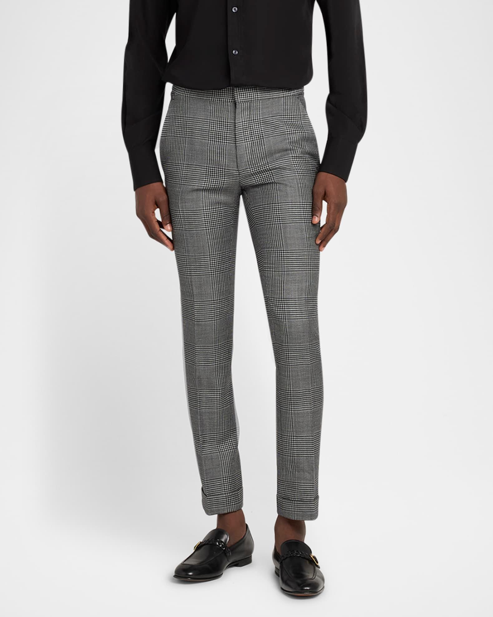 Men's Dyllan Wool Check Trousers Product Image