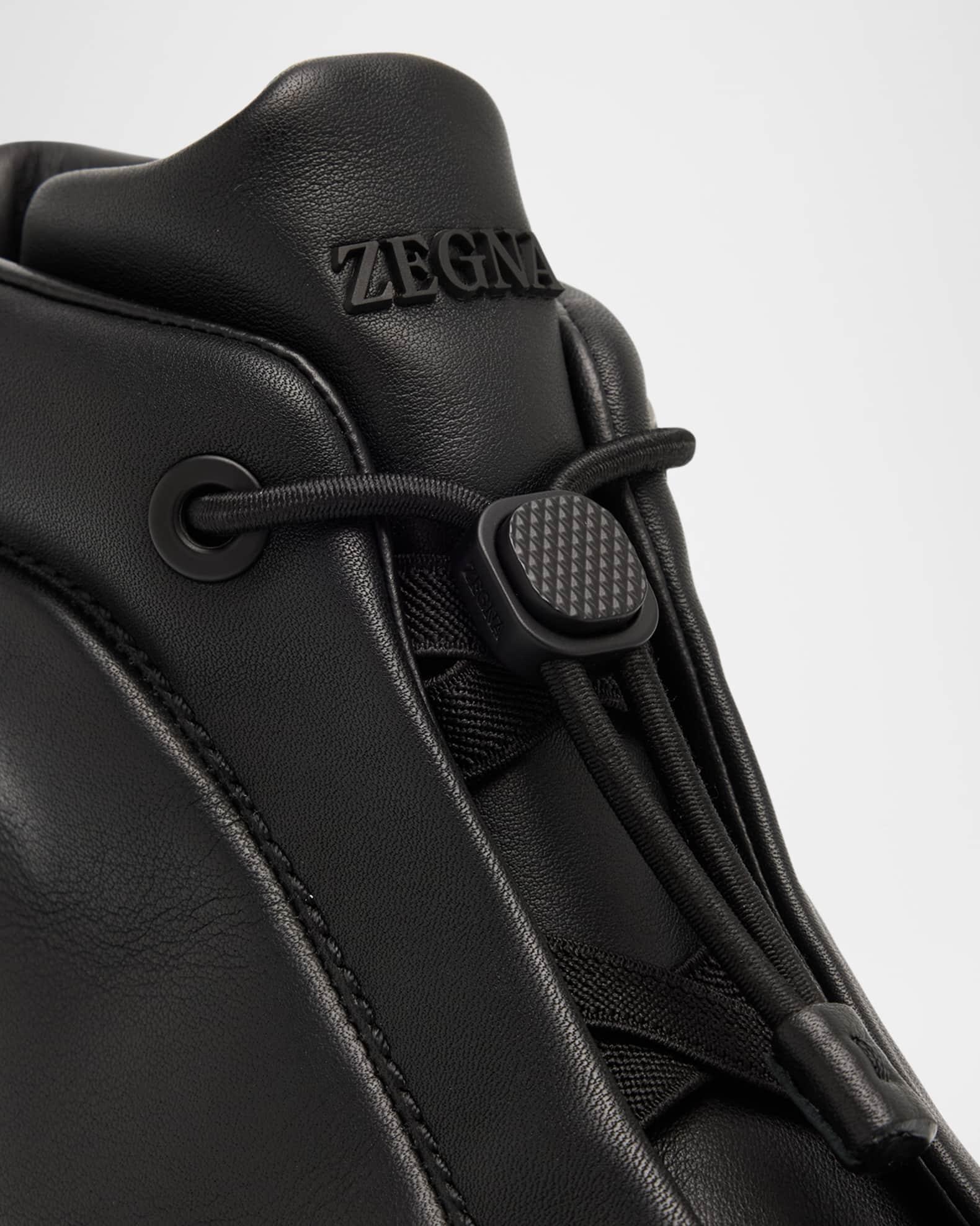 Men's Triple Stitch Leather High-Top Sneakers Product Image