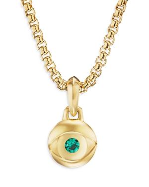 Mens Evil Eye Amulet in 18K Yellow Gold Product Image