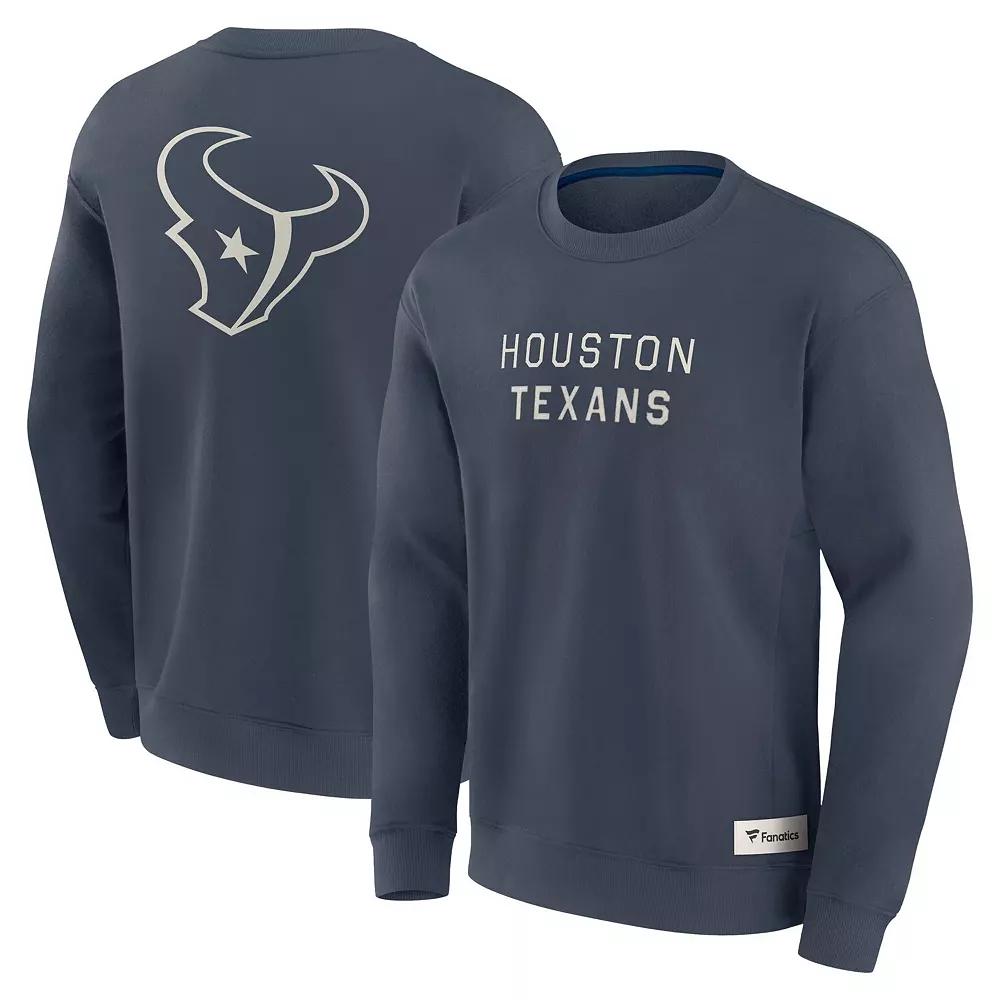 Men's Fanatics Navy Houston Texans Elements Future Ground Lettering Pullover Sweatshirt,  Product Image