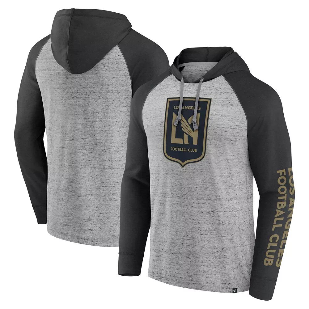 Men's Fanatics Branded Steel LAFC Deflection Raglan Pullover Hoodie,  Product Image