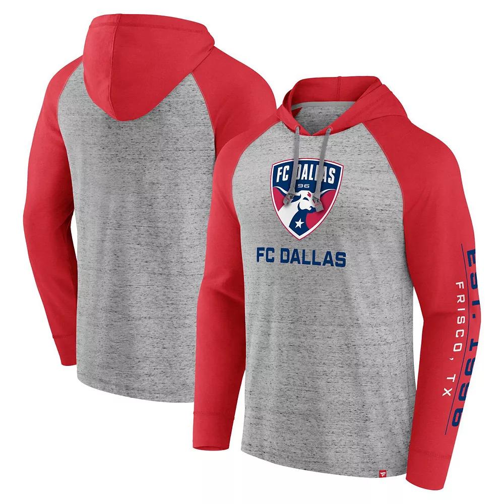 Men's Fanatics Branded Steel FC Dallas Deflection Raglan Pullover Hoodie, Size: 2XL, Fcd Silver Product Image