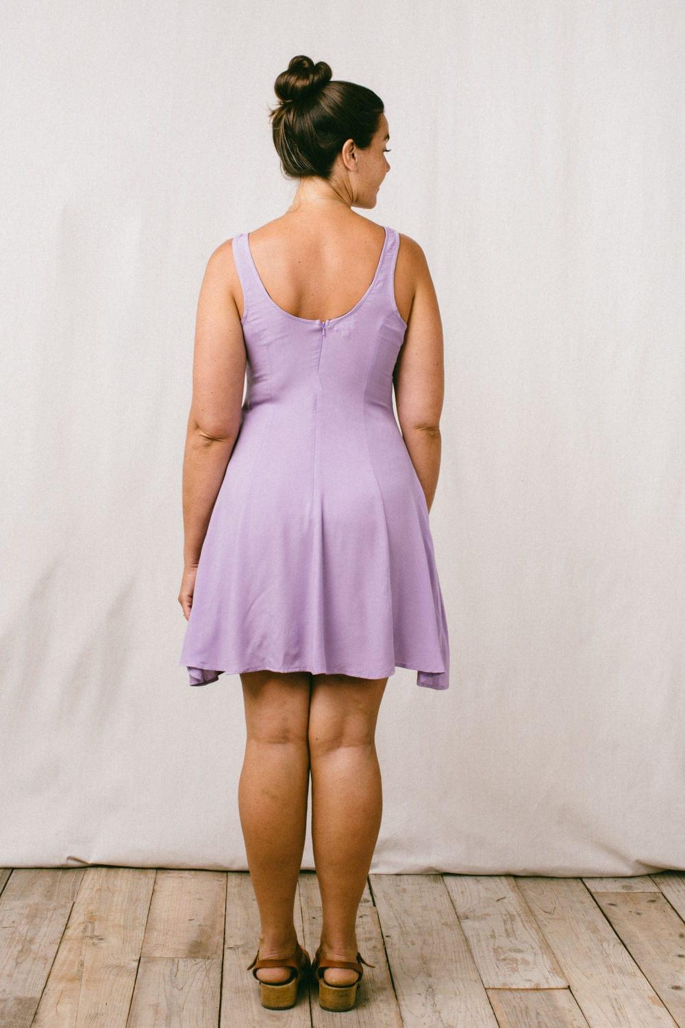 Delana Dress in Lilac Challis Product Image