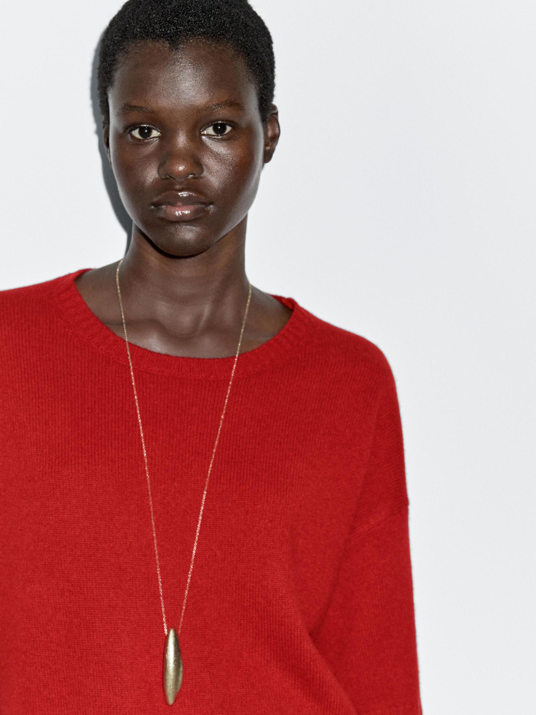 Wool blend crew neck sweater Product Image