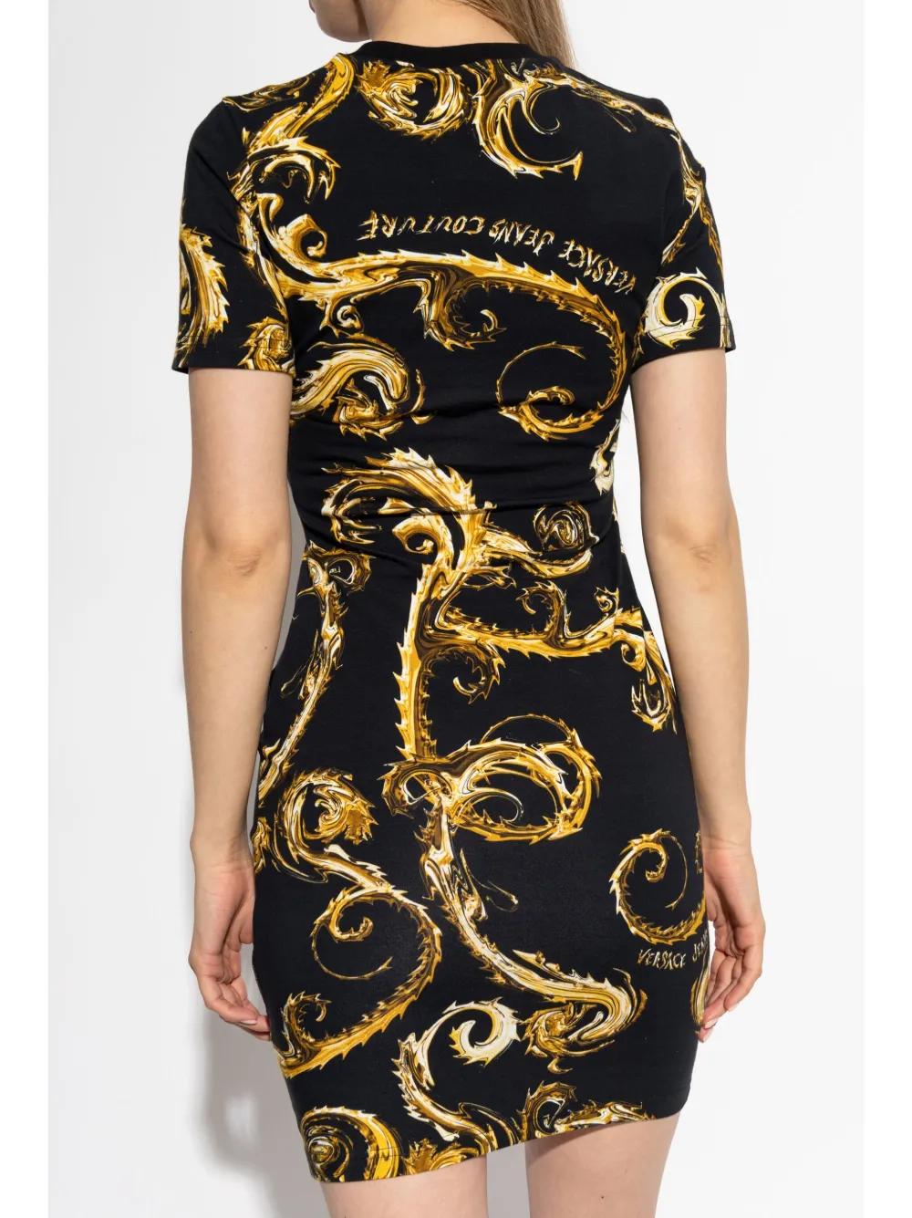 baroque-print t-shirt dress Product Image