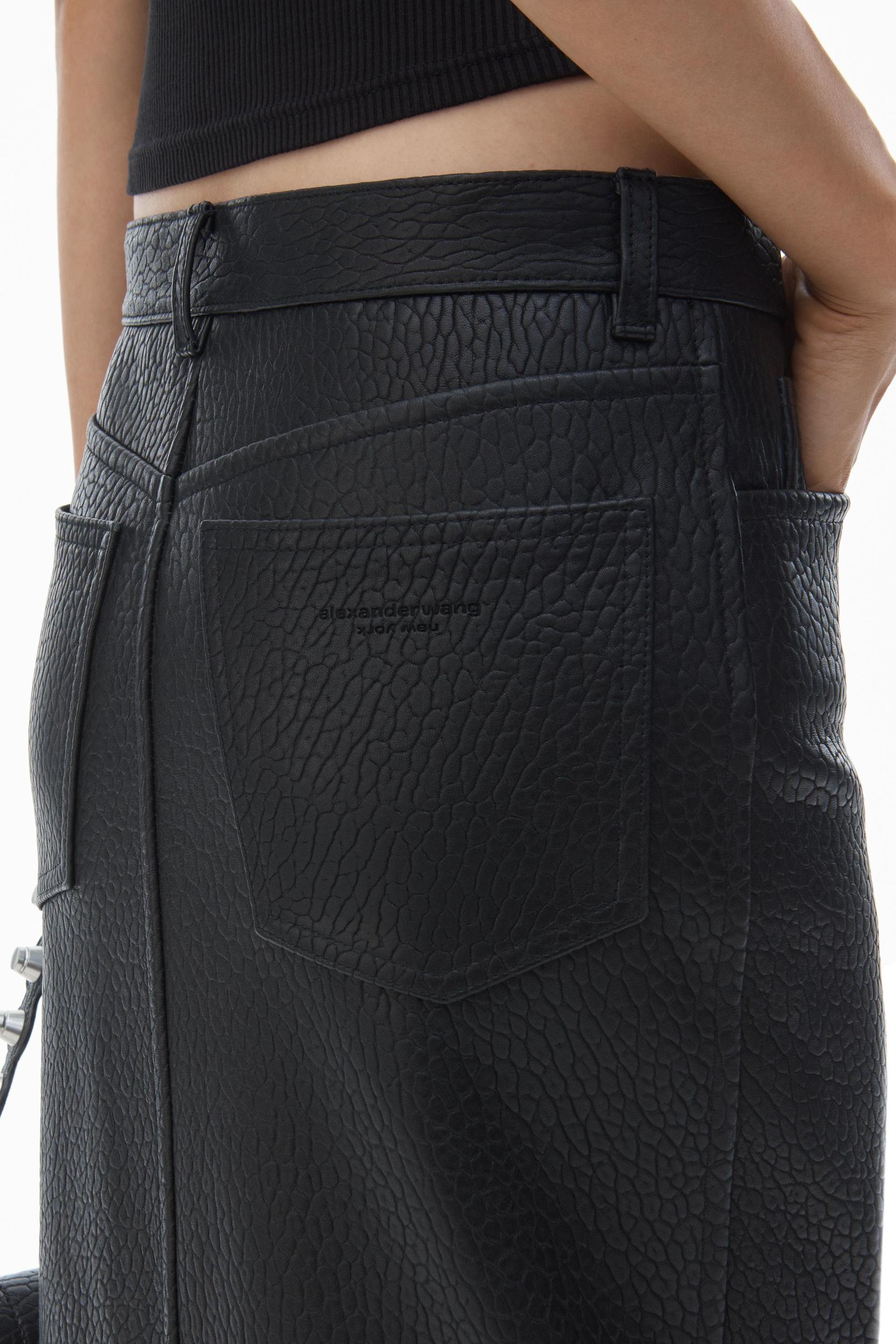 5-pocket Pencil Skirt In Primal Nappa Lambskin Leather Product Image