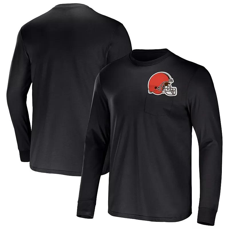 Men's NFL x Darius Rucker Collection by Fanatics Red Atlanta Falcons Team Long Sleeve Pocket T-Shirt,  Product Image