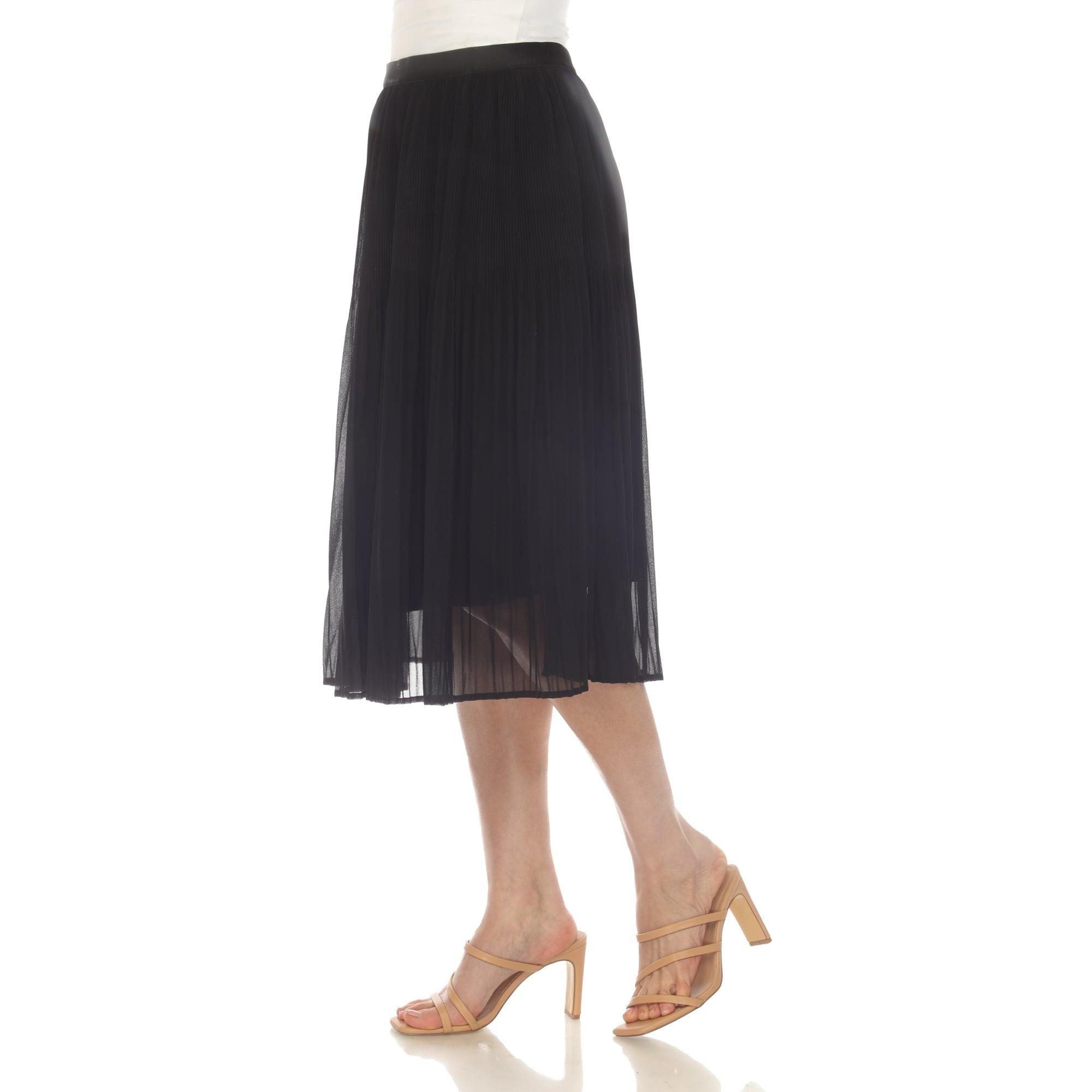 Women's Chiffon Pleated Midi Skirt Female Product Image