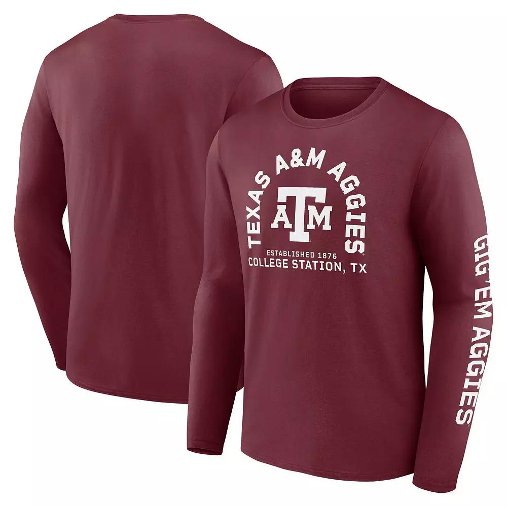 Men's Fanatics Maroon Texas A&M Aggies Fundamentals Cotton Winning Team Long Sleeve T-Shirt, Size: 2XL, Red Product Image