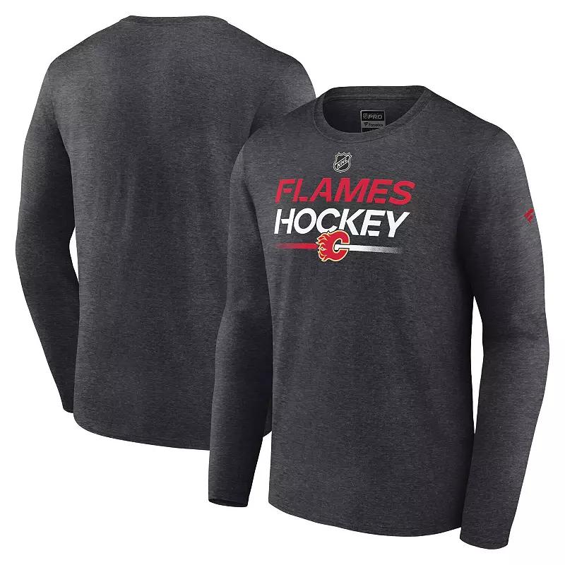 Men's Fanatics Navy Columbus Blue Jackets Authentic Pro Secondary Long Sleeve T-Shirt,  Product Image
