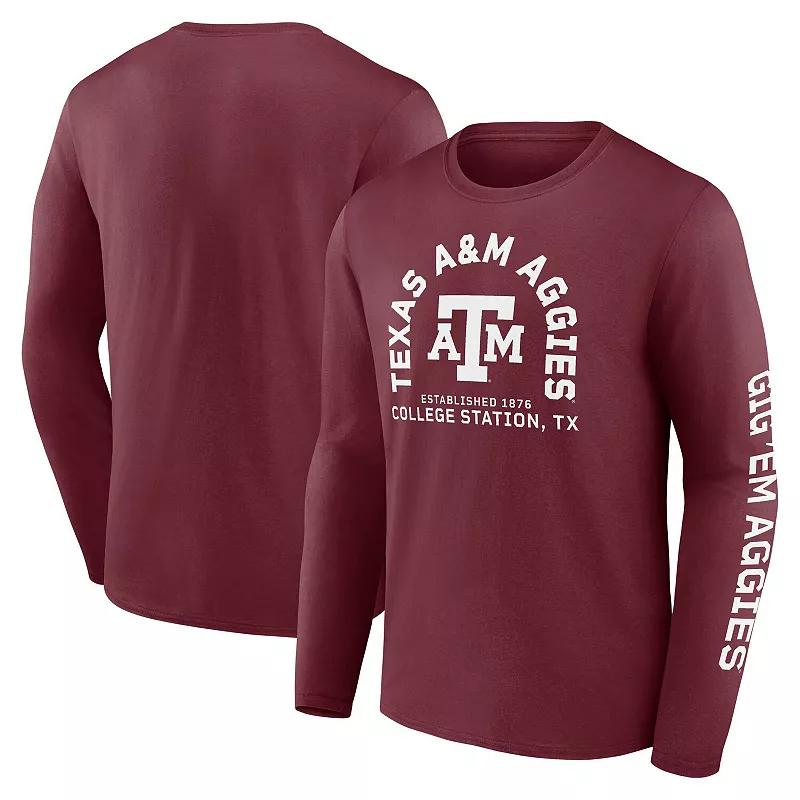 Men's Fanatics Maroon Texas A&M Aggies Fundamentals Cotton Winning Team Long Sleeve T-Shirt, Size: 2XL, Red Product Image