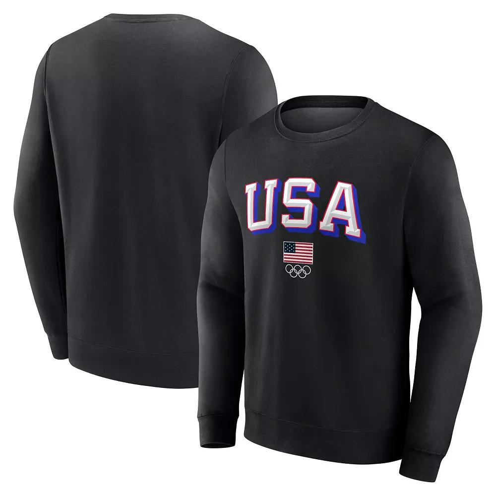 Men's Fanatics Branded Black Team USA Logo Victory Pullover Sweatshirt, Size: XL, Usa Black Product Image