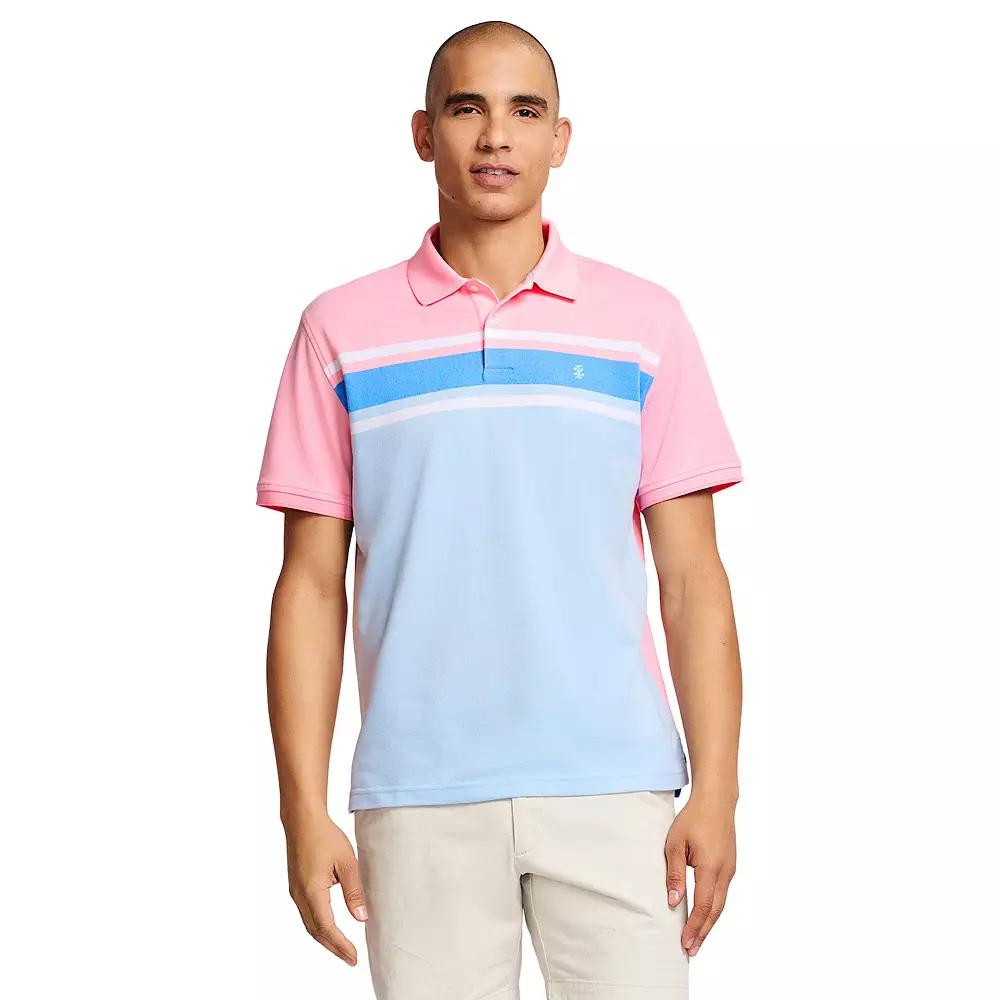 Men's IZOD Advantage Performance Chest Stripe Polo, Size: XL, Peony Product Image