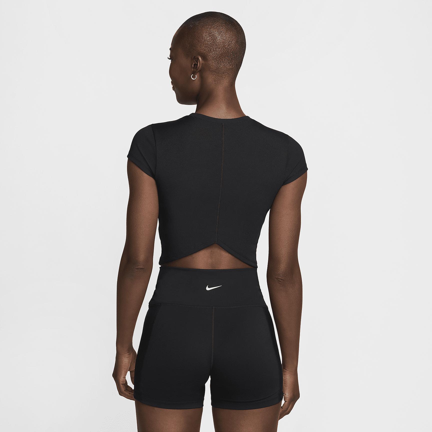 Nike Women's One Fitted Rib Dri-FIT Short-Sleeve Cropped Top Product Image