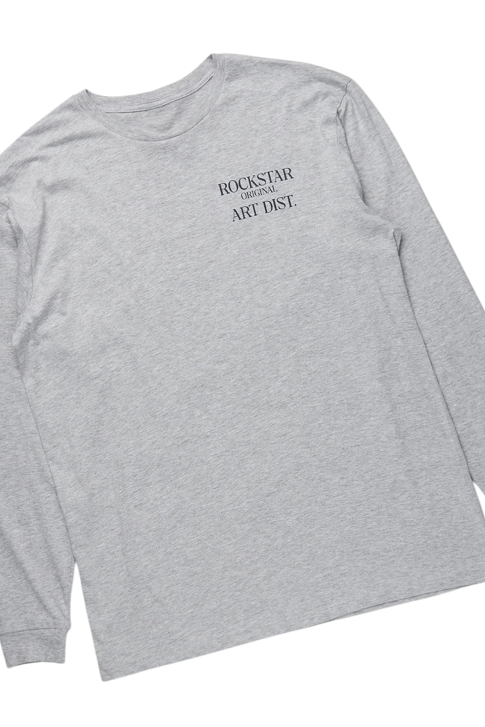 Briggs Heather Grey Long Sleeve T-Shirt/Baggy Pant Set Male Product Image