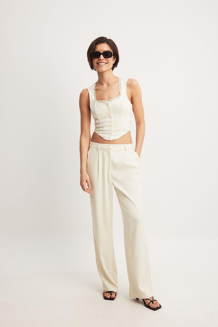 Front Button Lace Top Product Image