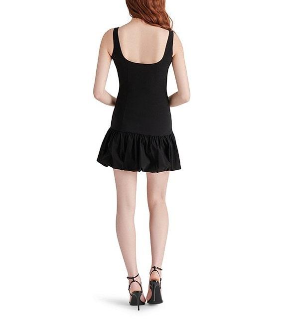 Steve Madden Ravenna Woven Square Neck Sleeveless Bubble Hem Drop Waist Mini Dress Product Image