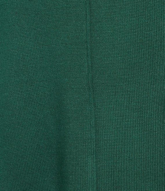 Double Zero Roll Neck Seam Detail Long Sleeve Sweater Product Image